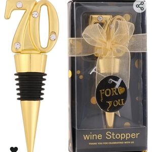 #70 Gold Wine Cork Party Favors (24 piece set) (New-Never Used)